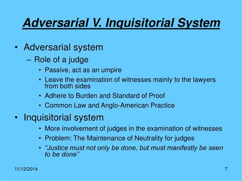 Adversarial Vs Inquisitorial System
