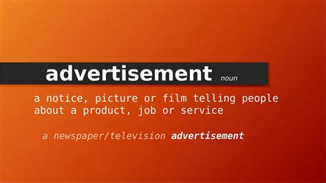 advertisement definition