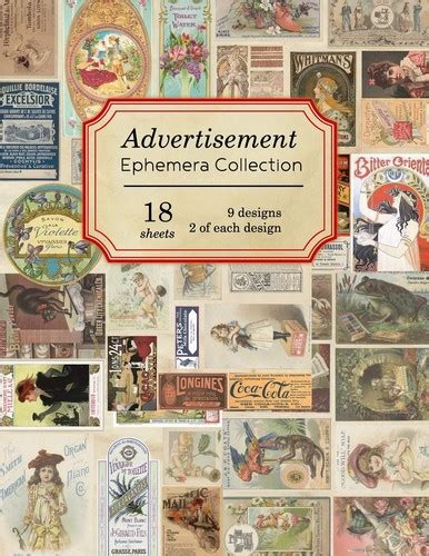 advertisement ephemera collection 18 sheets over
