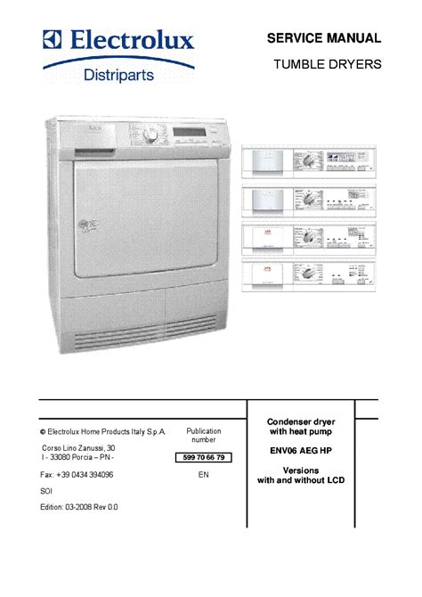 Read Aeg Electrolux Dryer Manual 