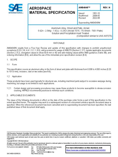 Aerospace Material Specification Plating Cadmium Electrodeposited