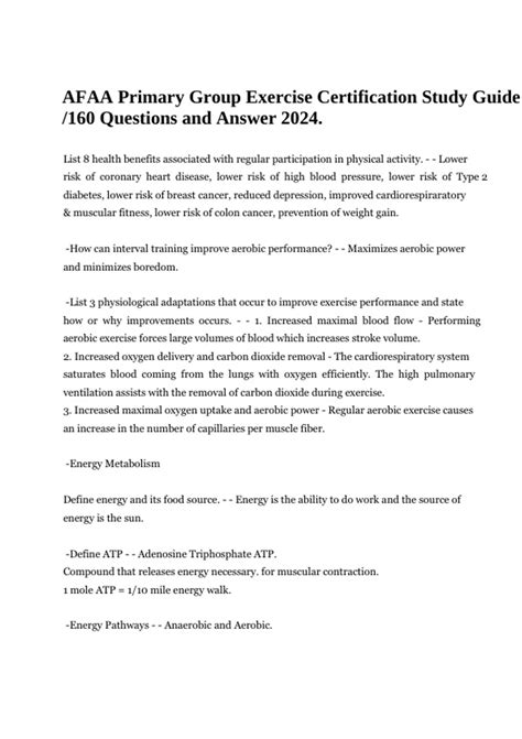 Full Download Afaa Study Guide Questions 