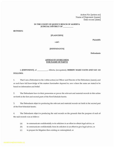 Affidavit I 751 Sample