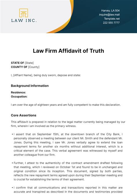 Affidavit Of Truth