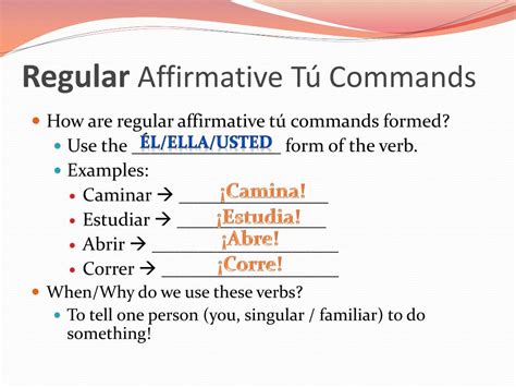 Affirmative Tu Commands Flashcards Quizlet Affirmative Tu Commands Worksheet Answers - Affirmative Tu Commands Worksheet Answers