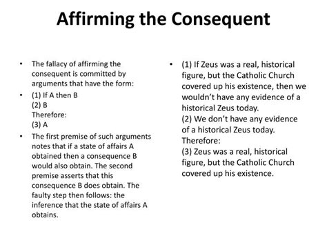 Affirming The Consequent