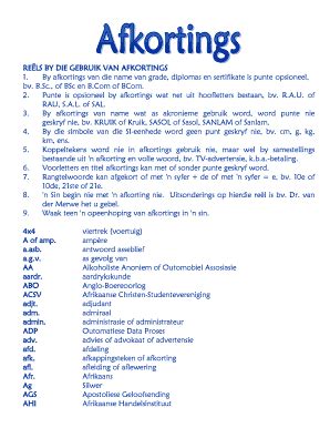 afkorting example given