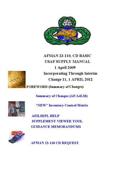 Afman 23 110 Cd Basic Usaf Supply Manual 1 April 2009