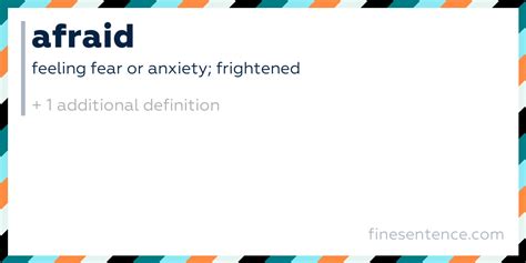 afraid meaning
