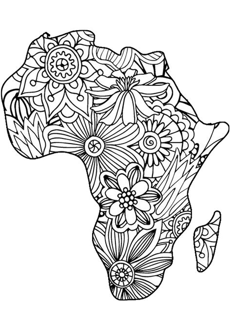 Africa Coloring Pages 100 Free Printables I Heart Africa Continent Coloring Page - Africa Continent Coloring Page