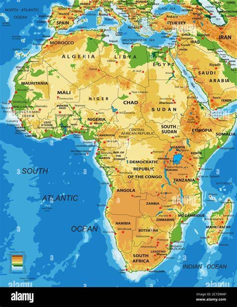 africa physical map mcdougal
