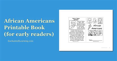 African Americans Printable Book For Early Readers Printable African American Coloring Pages - Printable African American Coloring Pages