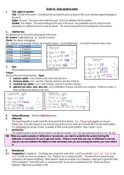 Afrikaans Study Guide Grade 10