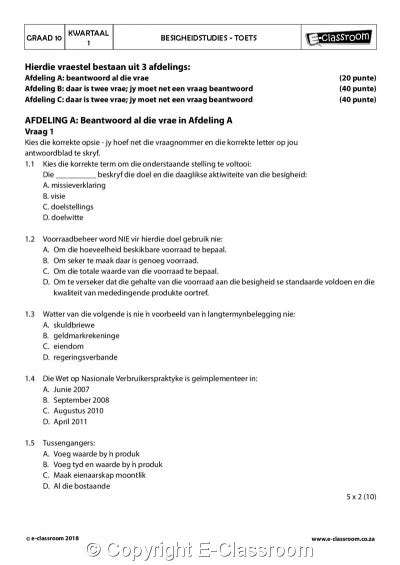 Full Download Afrikaans Exam Papers For Grade 10 