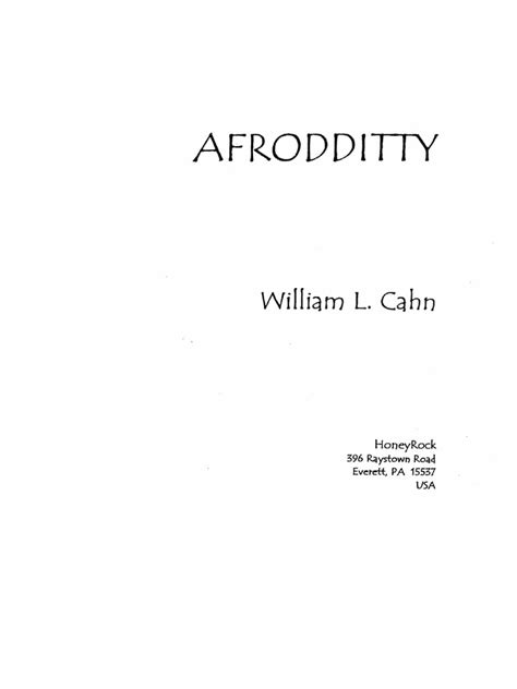 Afrodditty Cahn William