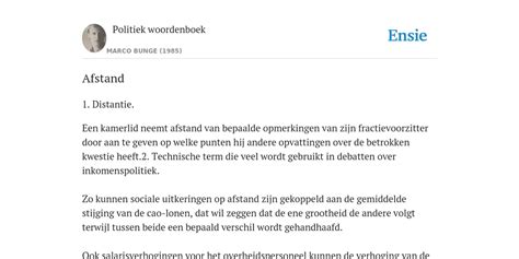 afstand betekenis