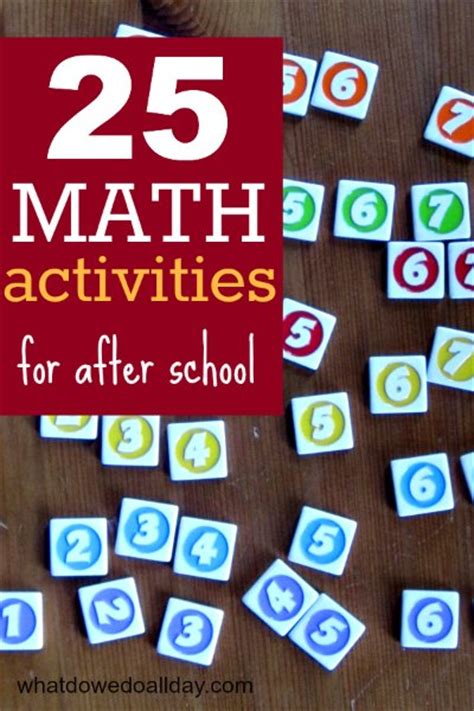 After School Math Activities   Math Activities Math Games For Kids Extended Notes - After School Math Activities
