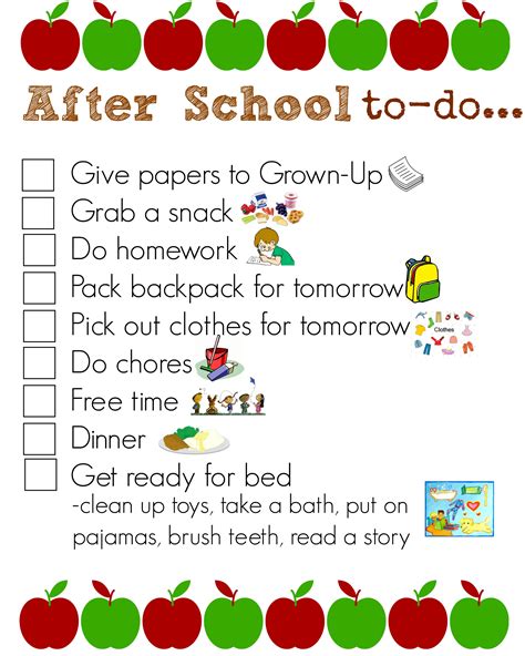 After School Routine And Activities For Grade School Grade School Activities - Grade School Activities