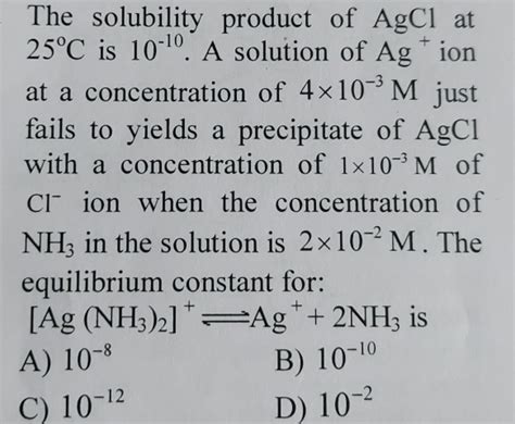 Agcl Solubility