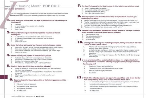 Download Agency Fair Housing First Tuesday Quiz Answers 