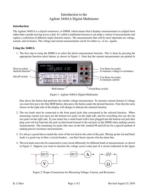 Read Agilent 34401A Guide Updates 
