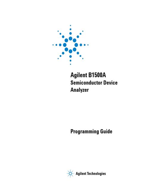 Read Agilent B1500 Programming Guide 
