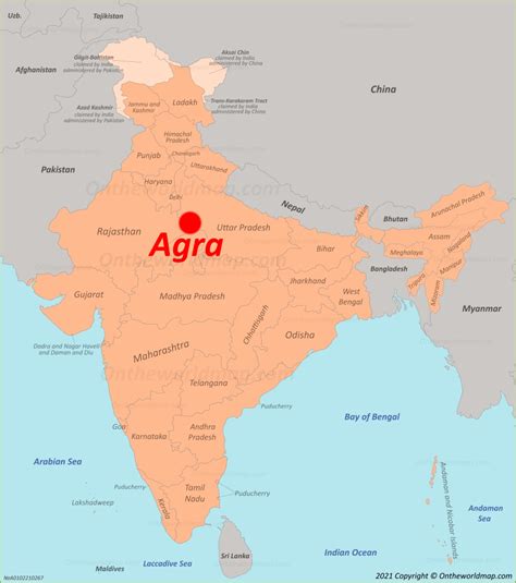 Agra In India Map