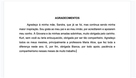 Agradecimento Do Tcc