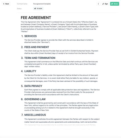 Agreement Fee