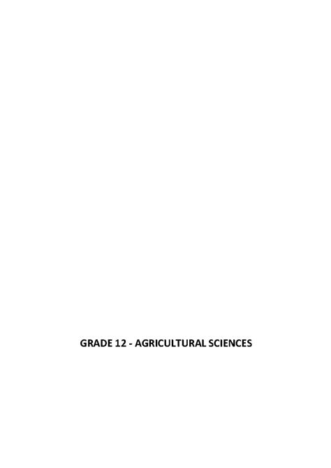 agricultural science grade 12 memorandum 2012 september