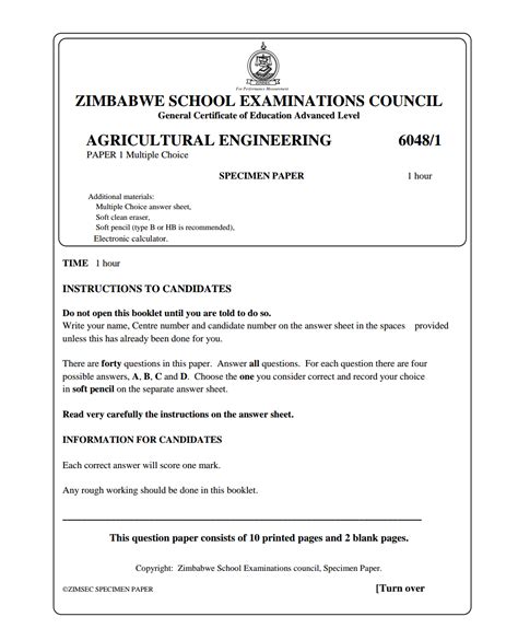 Read Agriculture Advanced Level Project Papers From Zimsec 