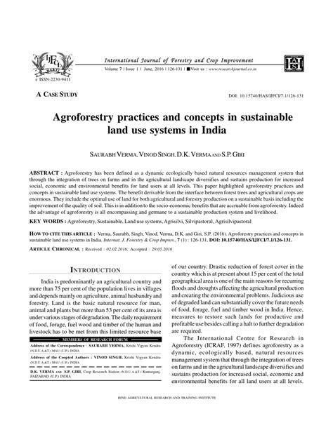 Download Agroforestry Practices And Concepts In Sustainable Land 