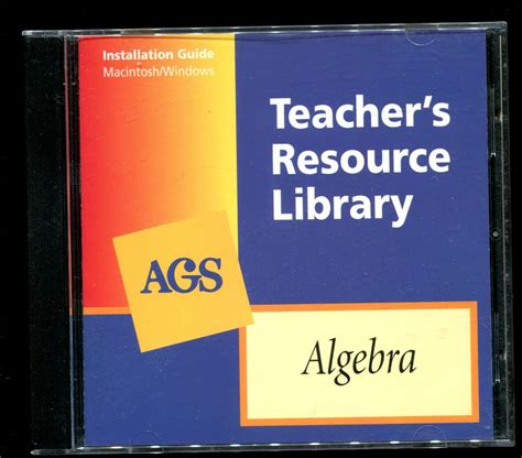 Ags Publishing Teacher Algebra Answer Keys 1997
