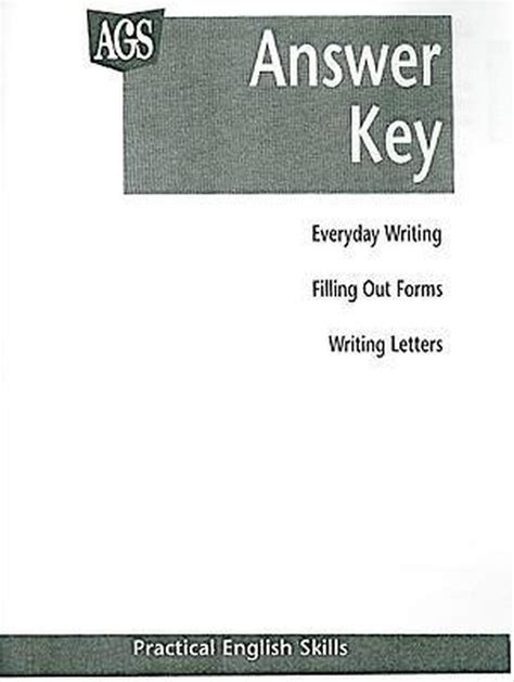 Read Ags Practical English Skills Answer Key Ags Building Basic English Skills Paperback Common 