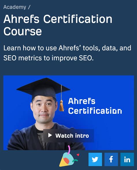 Ahrefs Certification