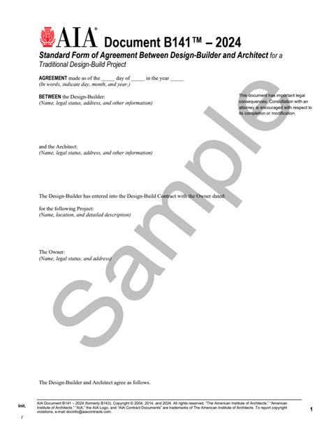 Read Online Aia Document B141 