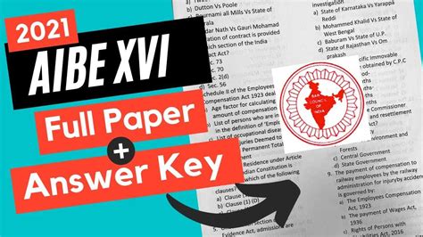 Aibe Xv Exam Answer Key