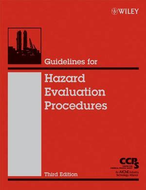 Read Online Aiche Guidelines For Hazard Evaluation Procedures 