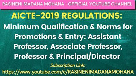 Aicte Rules For Assistant Professor