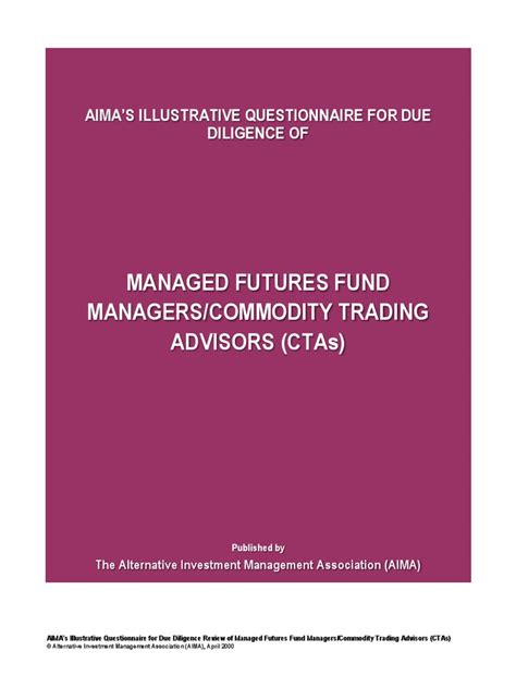Read Online Aima Due Diligence Questionnaire Template 