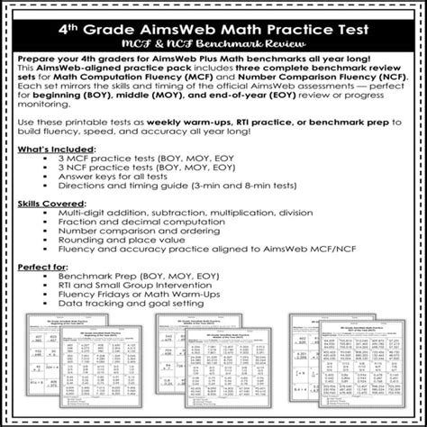 Aimsweb Math Benchmark Assessments