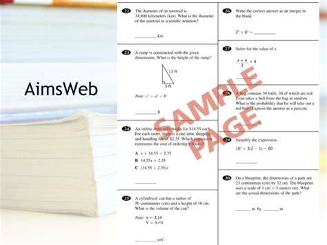 Aimsweb Math Computation Probes