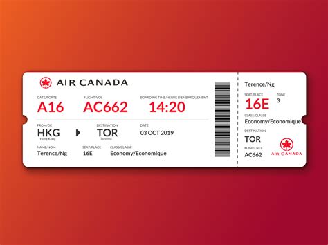 Air Canada Boarding Pass
