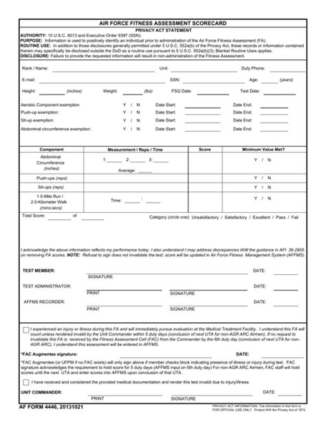Air Force Form 4446