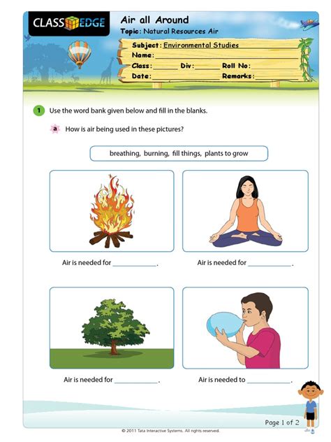 Air Lesson Grade 2 Worksheets Learny Kids Air Lesson For Grade 2 - Air Lesson For Grade 2