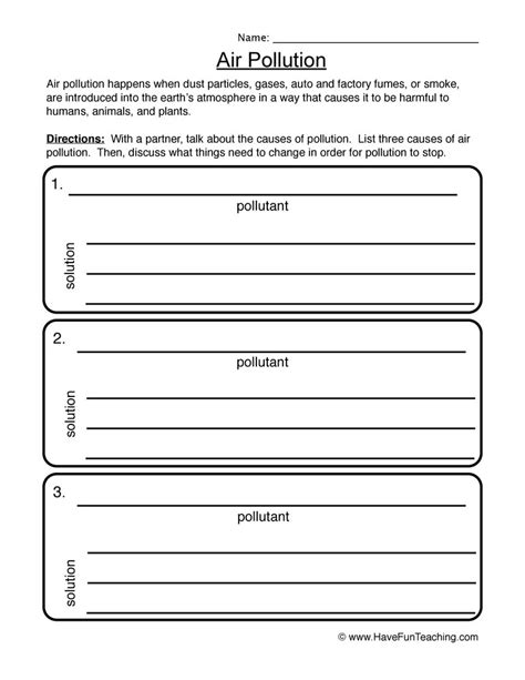 Air Pollution 2nd Grade Worksheets Learny Kids Air Lesson For Grade 2 - Air Lesson For Grade 2