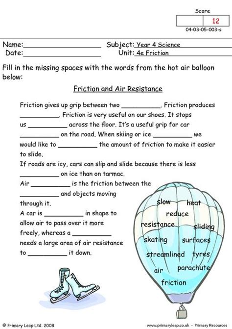 Air Resistance Exercise Live Worksheets Air Resistance Worksheet - Air Resistance Worksheet
