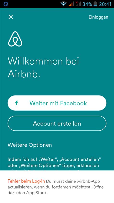 airbnb App keine Anmeldung möglich - Airbnb Community