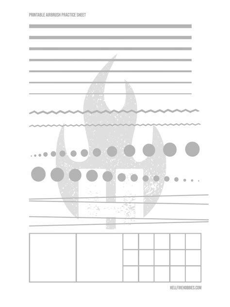 Airbrush Practice Sheets