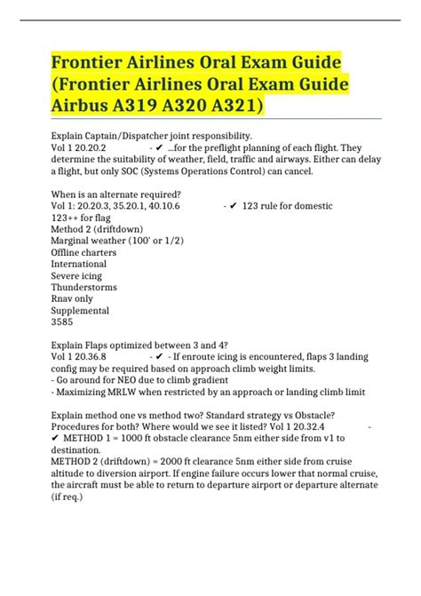 Airbus Oral Guide